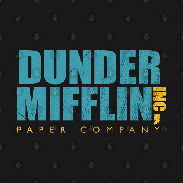The Office Dunder Mifflin Inc, Paper Company Grunge by Hataka