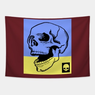 Skull Street Yellow Tapestry