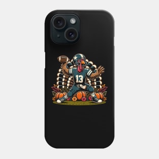 Quirky Thanksgiving Football Quarterback Turkey Phone Case