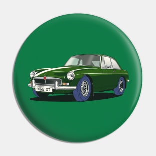 MGB GT Vintage Car in Green Pin