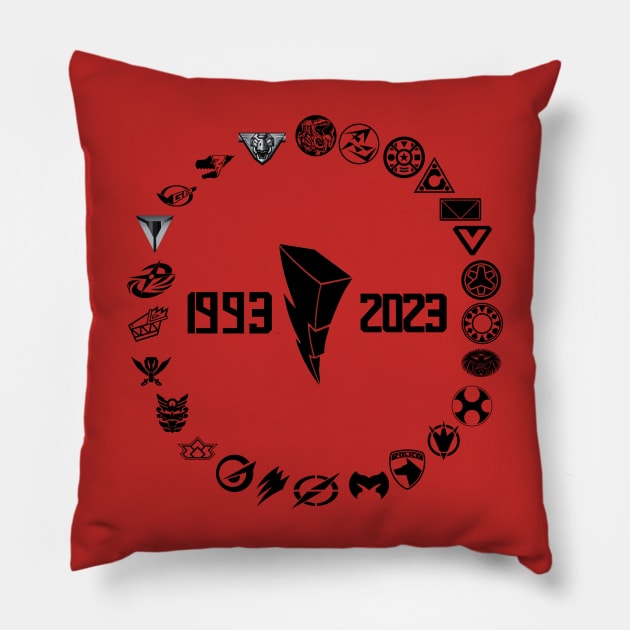 30 Morphin Years Pillow by SentaiRiderNate