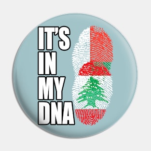 Malagasy And Lebanese Mix Heritage DNA Flag Pin