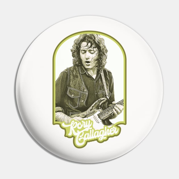 Retro Rory Gallagher Tribute Pin by darklordpug