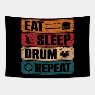 Drummer Eat Sleep Drum Repeat Drum Kit Musician Gifts Tapestry