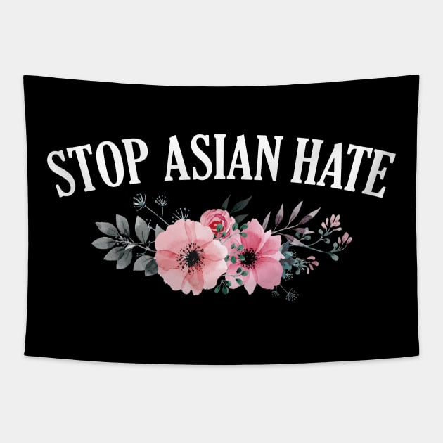 Stop Asian Hate Floral Tapestry by giovanniiiii