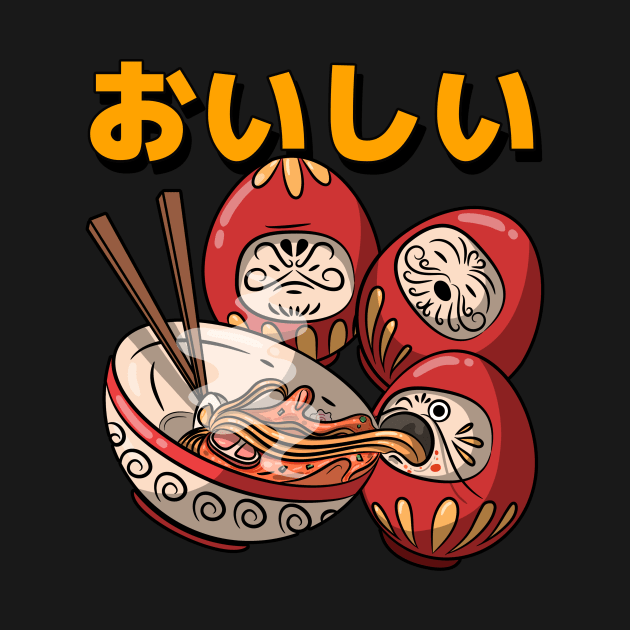 Kawaii Ramen Daruma Dolls by Mooxy