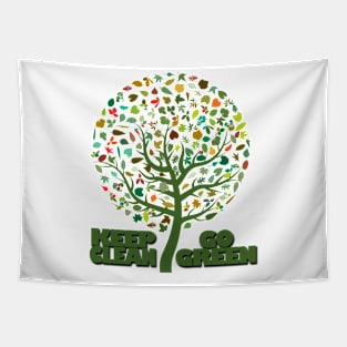 keep clean go green Tapestry