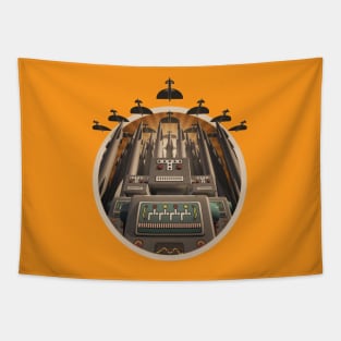 Robots Unite! crest variant Tapestry