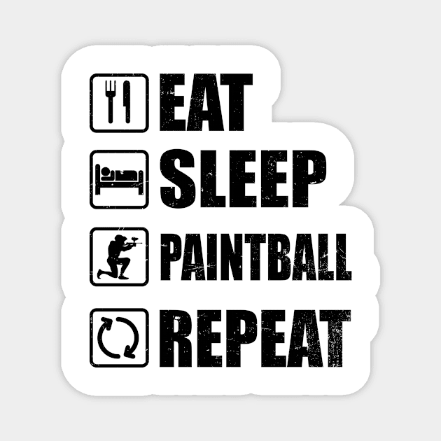 Paintball Player Shirt | Eat Sleep Repeat Magnet by Gawkclothing