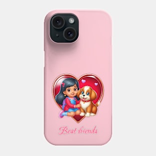 Puppy & Girl - Best friends Phone Case