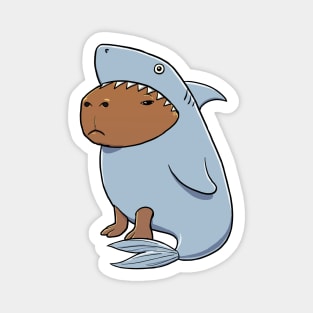 Capybara Shark Costume Magnet