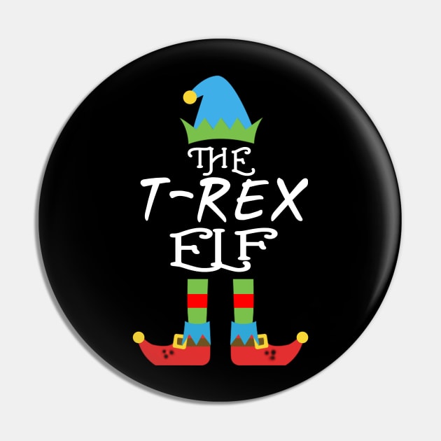 The t rex Elf Matching Family Group Christmas Party SANTA Pin by CareTees