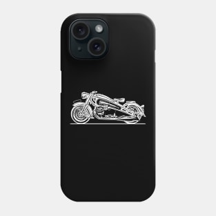 R7 Nostalgia Bike White Sketch Art Phone Case