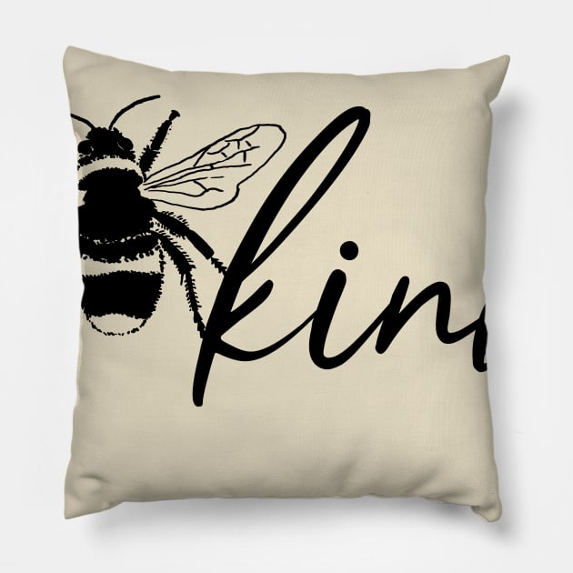 Bee Kind, Save the Bees Pillow by Becki Sturgeon