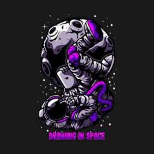 Astronaut drawing in space T-Shirt