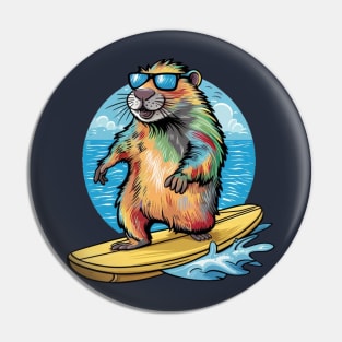 Surf Marmot Pin