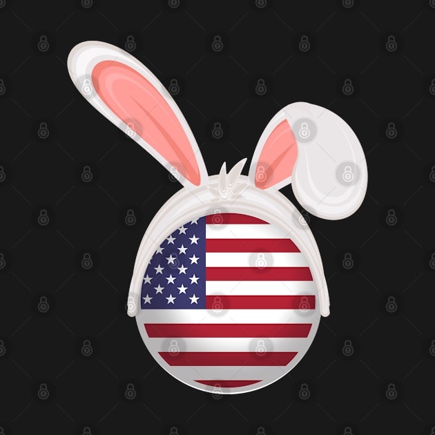 happy easter United State America bunny ears flag cute designs by D_designs