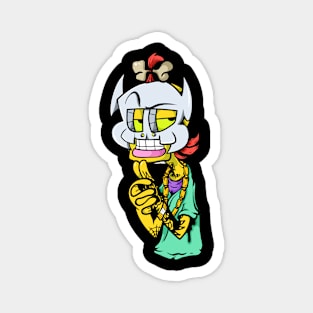 Dope sneaky thief cartoon illustration Magnet