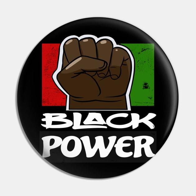 Black Power Fist Pin by Noseking