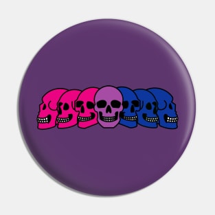 Pride Skulls Bisexual Pin
