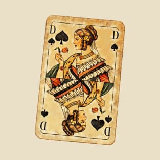 retro vintage cross lady playing card T-Shirt