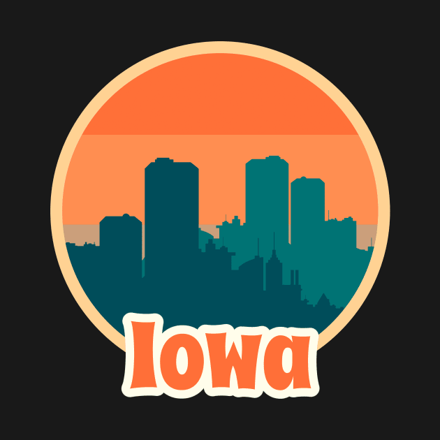 Vintage Iowa by victoria@teepublic.com