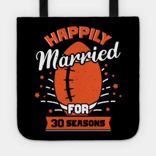Married For 30 Years American Football Couple Gift Tote