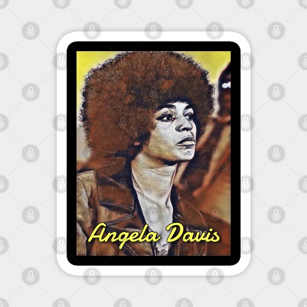 Angela Davis (Y) Magnet by BlackOzean