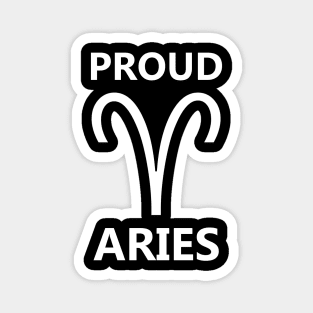 Proud Aries White Magnet