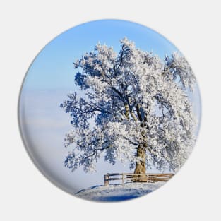 Winter Tree Landscape / Swiss Artwork Photography Pin