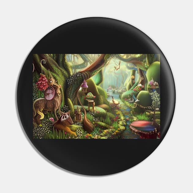 Surreal magic forest Pin by FineArtworld7