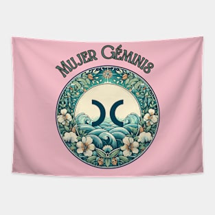 "Spanish Gemini Cosmic Harmony" _ Zodiac Horoscope Star Signs Tapestry