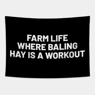 Farm Life Where Baling Hay is a Workout Tapestry