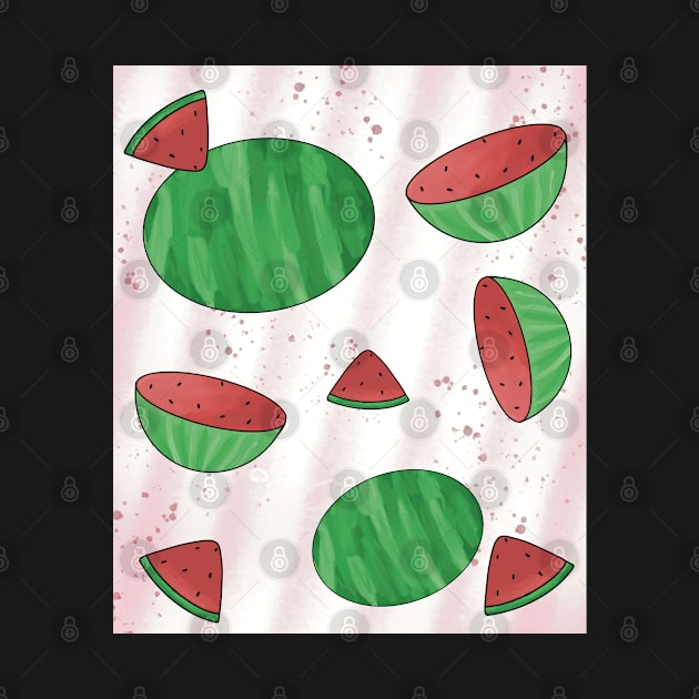 Cute Watermelon Repeated Design by Jennggaa