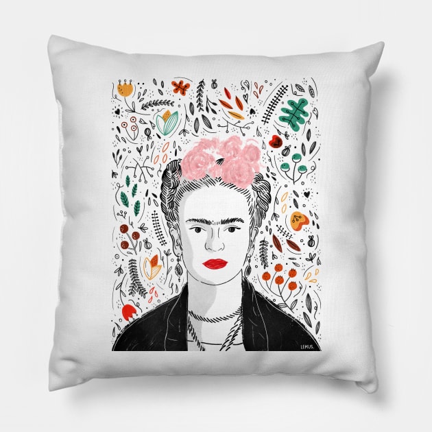 Frida Kahlo Pillow by christinelemus