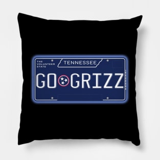 TN License Plate- GO GRIZZ Pillow