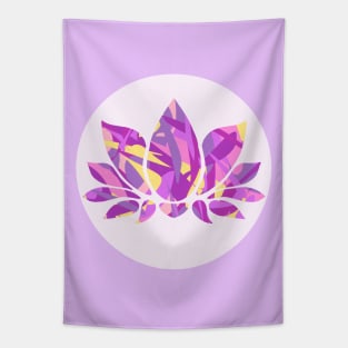 PINK PURPLE YELLOW LOTUS FLOWER, LOTUS DESIGN, PAINT SPLASH PATTERN Tapestry