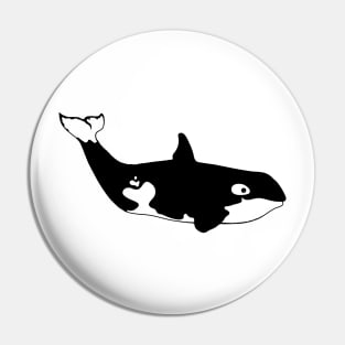 orca killer whale animal graphic side view bw Pin