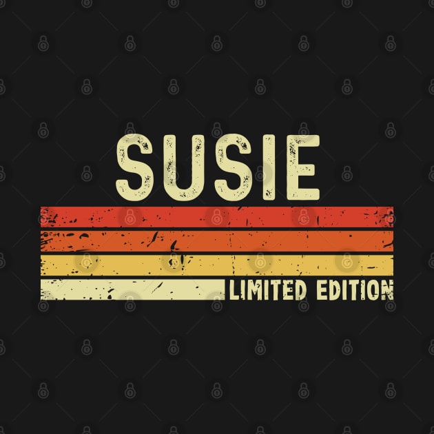 Susie Name Vintage Retro Limited Edition Gift by CoolDesignsDz