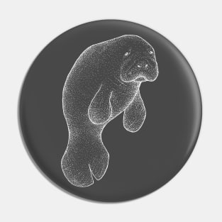 Manatee - chalkboard Pin