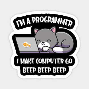 Funny Computer Cat Programmer Computer Scientist Magnet