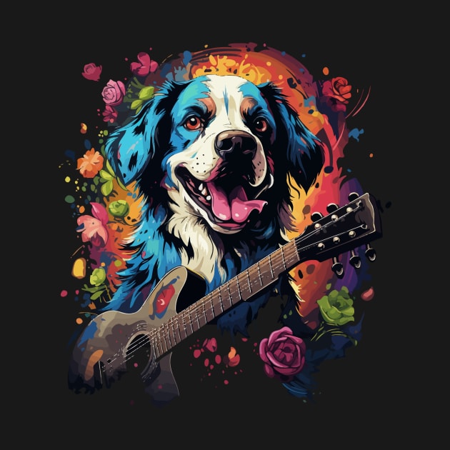 Dalmatian Playing Guitar by JH Mart