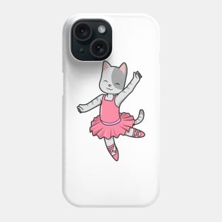 Cartoon cat dances ballet - ballerina Phone Case