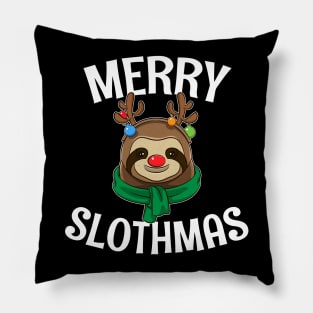 Gift For Sloth Lovers Merry Slothmas Pillow