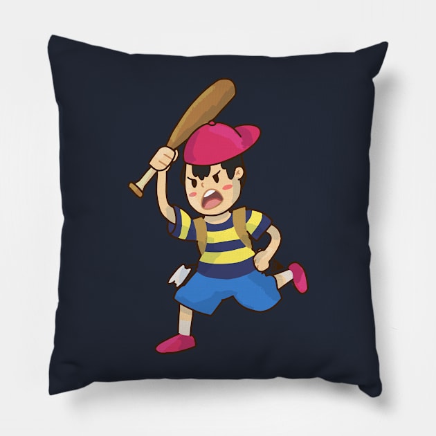 Ness Levels UP! - Earthbound Pillow by FernandoJAM