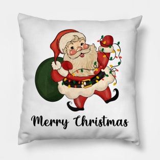 Merry Christmas, Vintage Santa Pillow