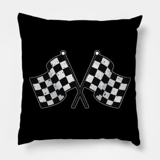 'Checkered Flag Car Racing' Cool Car Racing Gift Pillow