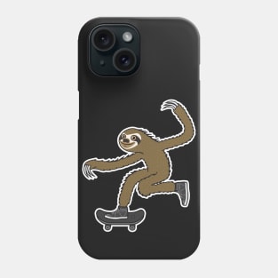 Skater Sloth Phone Case