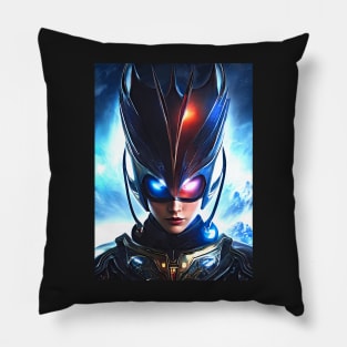 Human/Alien War - The Matriarch - AI Generated Sci Fi Concept Art - Pillow