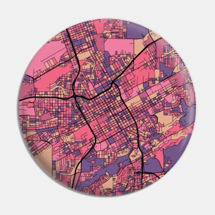 Birmingham Map Pattern in Purple & Pink Pin